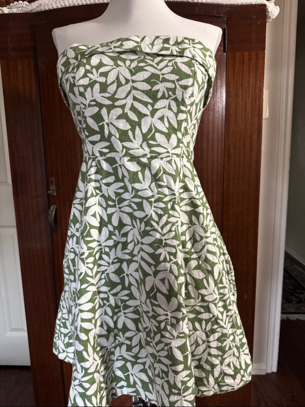 Abercrombie and Fitch strapless green dress